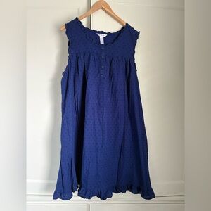 Adonna Sleepwear Navy Cotton Nightgown